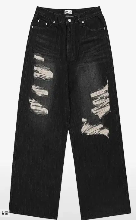 락케이크 Faye Damage Jeans - Black